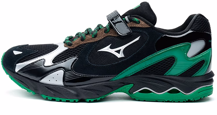 Mizuno x Randomevent Wave Rider 1 'Black Green Silver' D1GH224201 Buy Mizuno x Randomevent Wave Rider 1 'Black Green Silver' D1GH224201