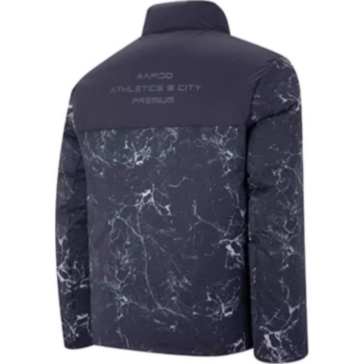 Lookbook RAPIDO  Stylish Printed Puffer Jacket - Indigo Blue CN3X38X10