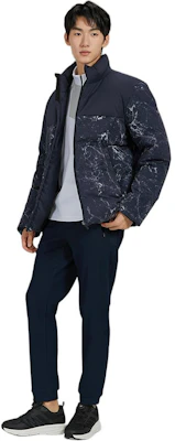 RAPIDO Stylish Printed Puffer Jacket - Indigo Blue CN3X38X10 Details for RAPIDO Stylish Printed Puffer Jacket - Indigo Blue CN3X38X10
