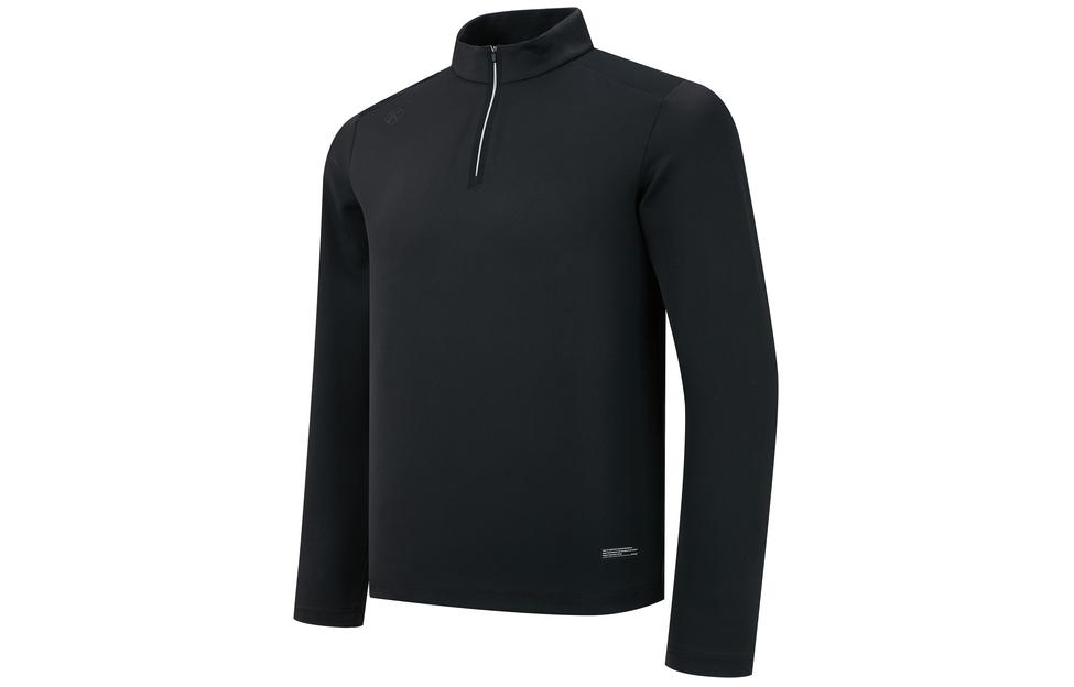 RAPIDO Black Pullover Half-Zip Outdoor Sports Sweatshirt CN3941E02
