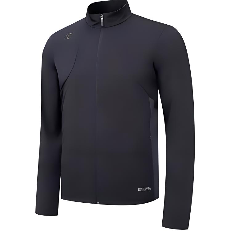 RAPIDO Black Stand Collar Zip-Up Jacket - Casual, Stylish, Comfortable CN3676G01