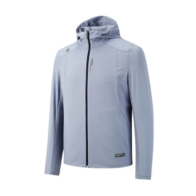 RAPIDO Blue Hoodie Jacket with Solid Color and Letter Print Design CN2776G03