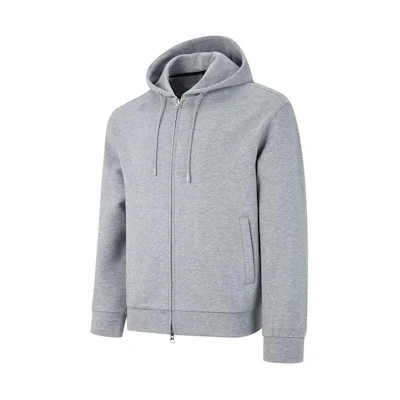 RAPIDO Casual Loose Fit Logo Zip-Up Hoodie Jacket - Gray CN3876A50