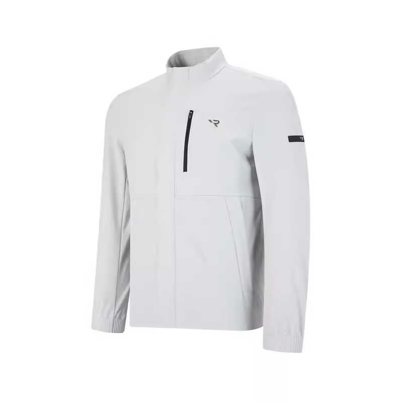 RAPIDO CLAGANCE Light Grey Zip Long Sleeve Golf Jacket Casual Stylish CN4239Z23
