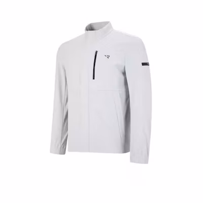 RAPIDO CLAGANCE Light Grey Zip Long Sleeve Golf Jacket Casual Stylish CN4239Z23