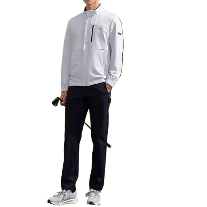 Shop ラピードクラガンス ライトグレー ジップ 長袖 ゴルフジャケット カジュアル スタイリッシュ CN4239Z23