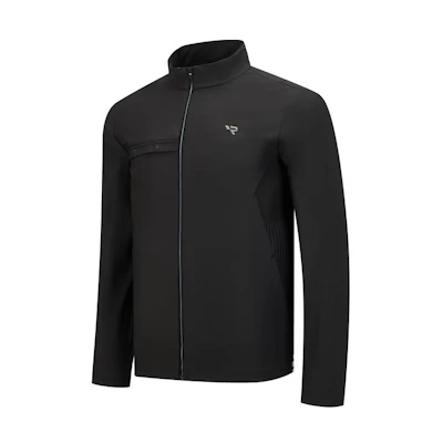 RAPIDO Golf Dark Gray Long Sleeve Jacket with Logo Print & Zipper Design CN4176Z03