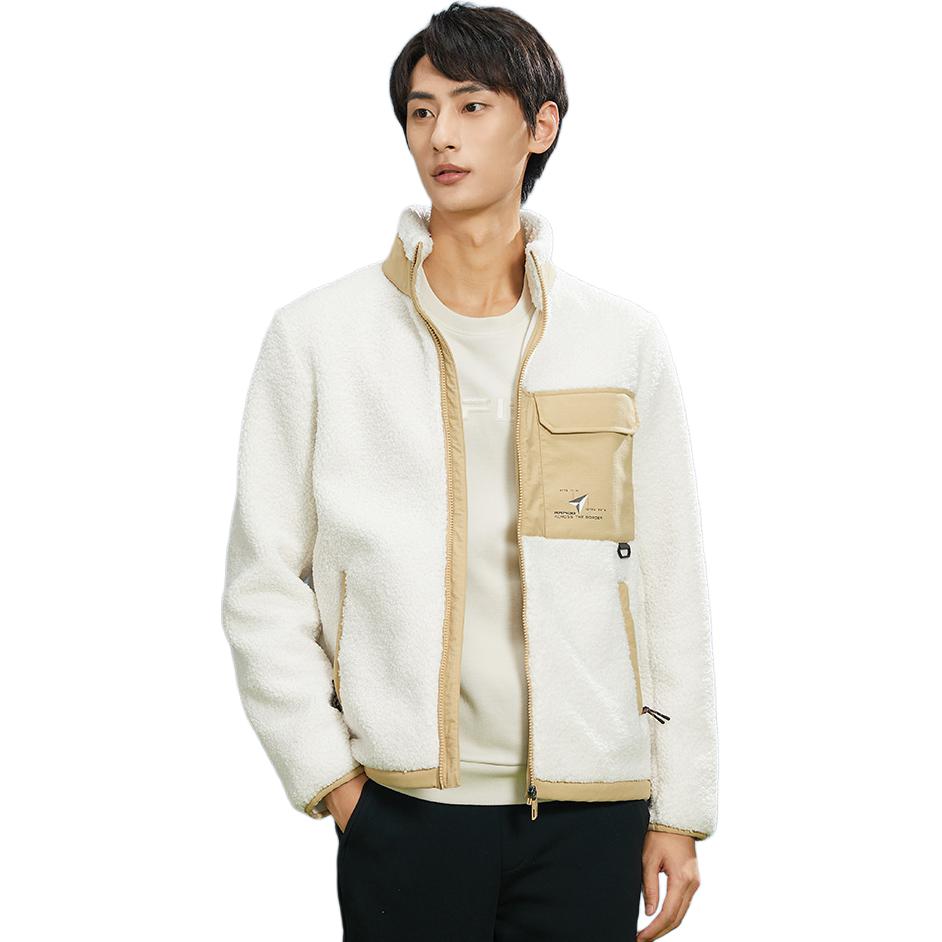 Lookbook RAPIDO ロゴ メンズ アウトドア コンフォート ジャケット - ホワイト CN3939O64