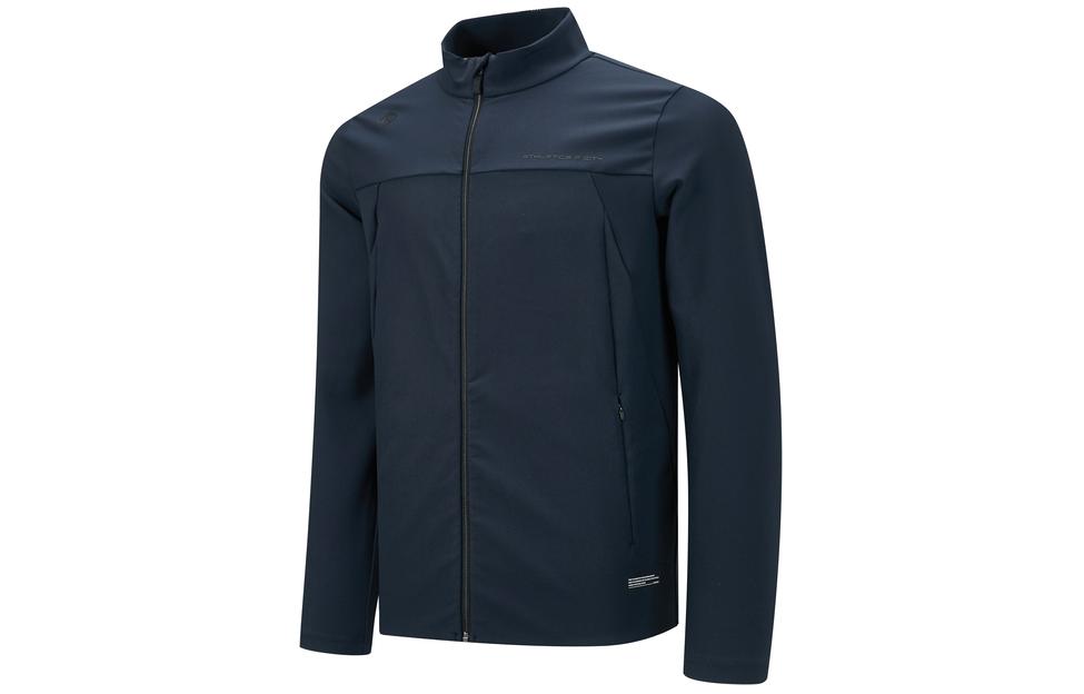 RAPIDO Navy Blue Zip-Up Letter Print Long-Sleeve Jacket CN4276G04