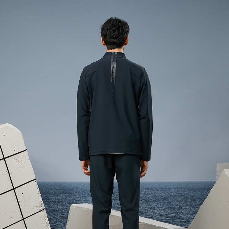 RAPIDO Navy Blue Zip-Up Letter Print Long-Sleeve Jacket CN4276G04 圖 4