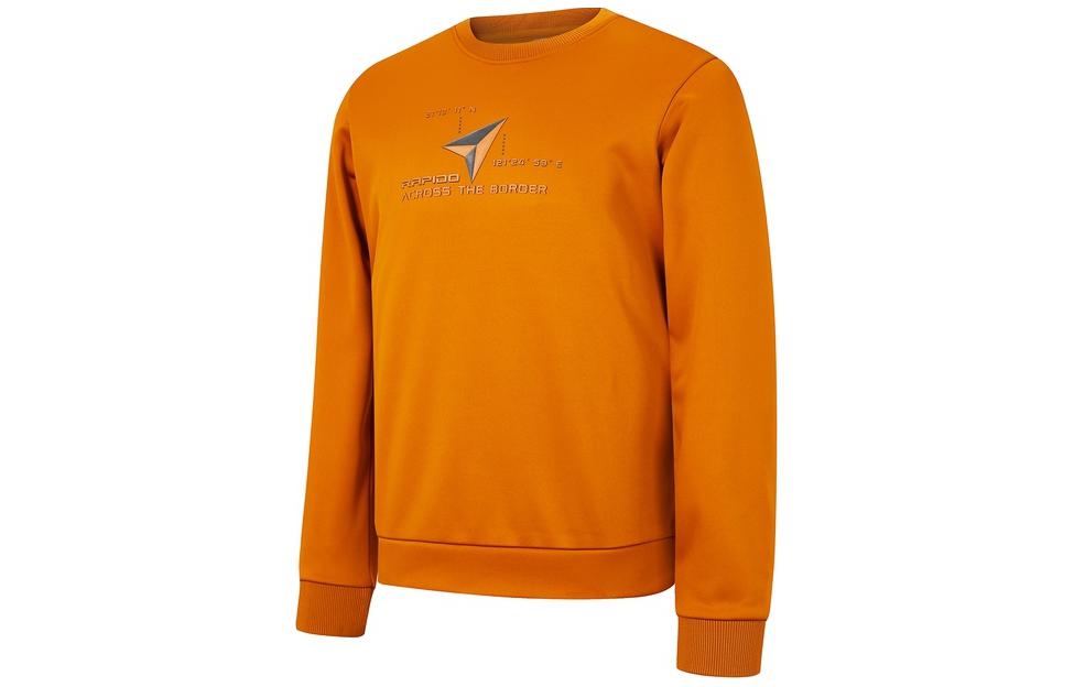 RAPIDO O-Line Alphabet Print Crewneck Pullover Sweatshirt Long Sleeve CN3941O36