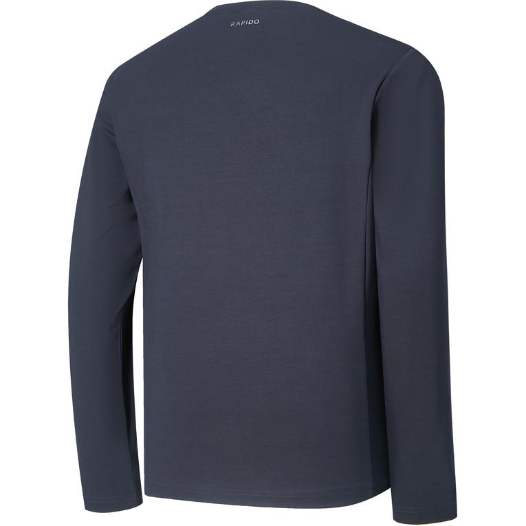 Lookbook RAPIDO R-LINE ネイビーブルー 長袖 クルーネック カジュアル スウェット CN4741U02