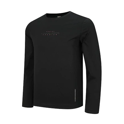RAPIDO R-Series Black Casual Crewneck Long-Sleeve Sweatshirt CN3841U02