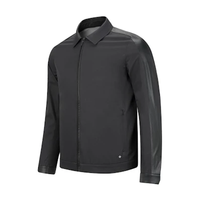 RAPIDO RLINE Black Outdoor Zip-Up Polo Collar Jacket CN2739U06