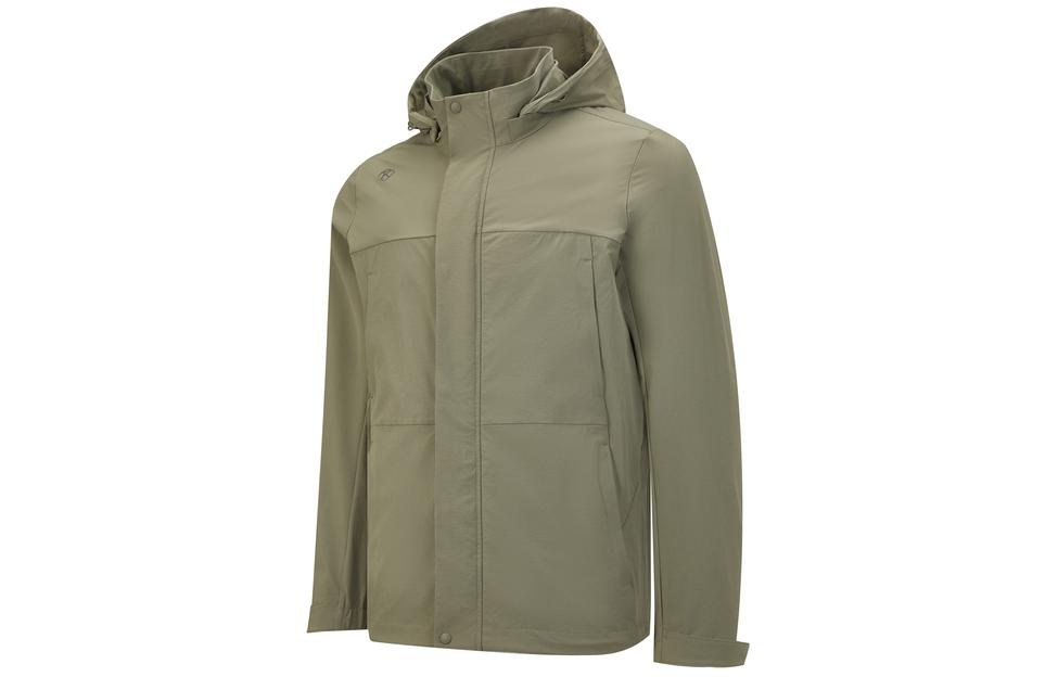 RAPIDO Solid Color Detachable Hood Jacket with Logo Print for Men CN4139O38