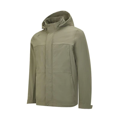 RAPIDO Solid Color Detachable Hood Jacket with Logo Print for Men CN4139O38
