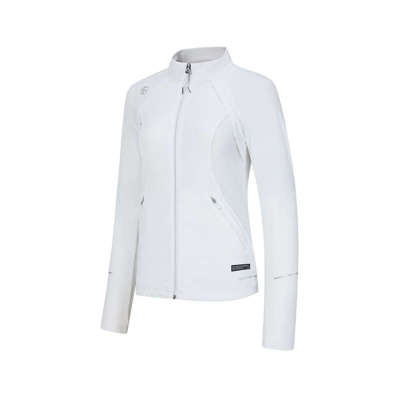 RAPIDO SS24 Slim-Fit Soft Comfort Stand Collar Jacket White CP4376G10