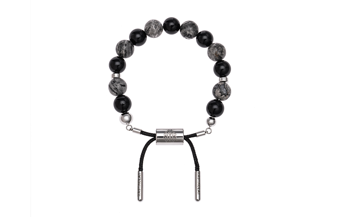 Rastaclat Black Obsidian Lion Adjustable Bracelet - Unisex Couples Streetwear. RC860064