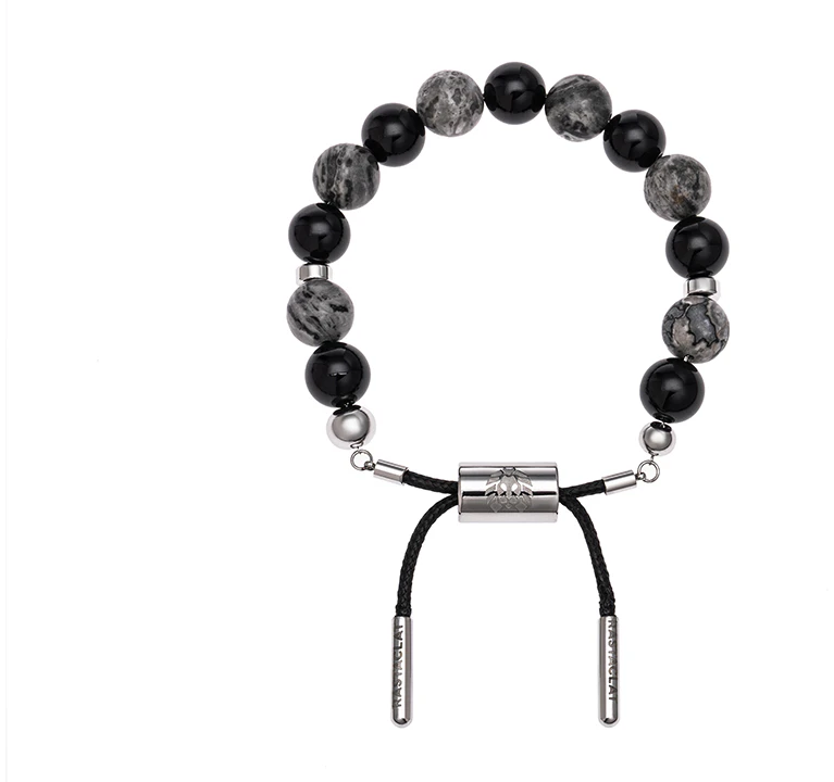 rastaclat-black-obsidian-lion-adjustable-bracelet-unisex-couples-streetwear-rc-860064