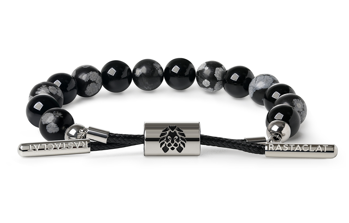 Rastaclat Black Series 2.0 Beaded Bracelet Chinese Style Lion Charm Unisex RC1BBB00290