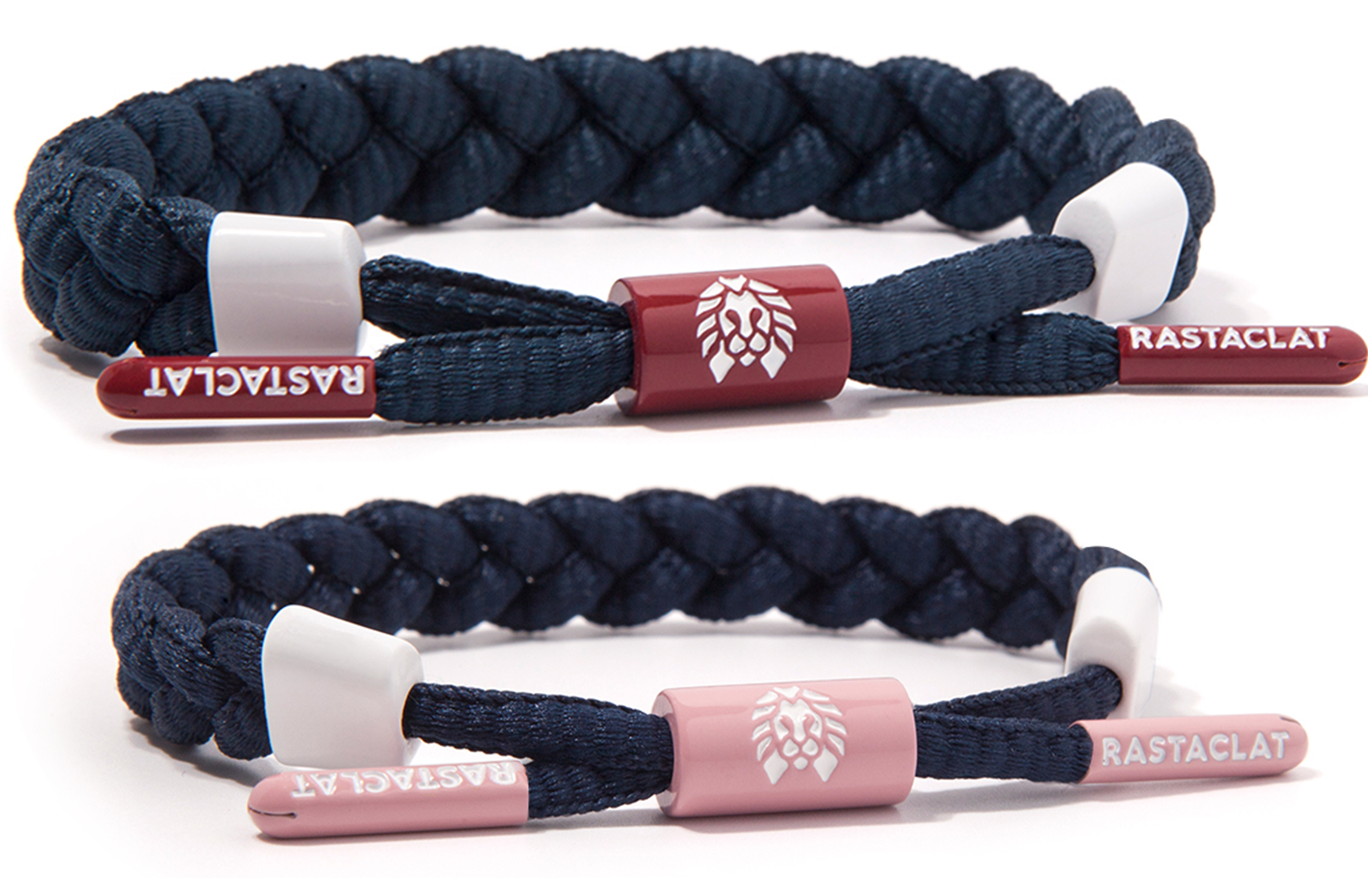 Rastaclat Colorblock Navy Blue Woven Bracelet Gift Set Unisex Couples Style. RCDW1234