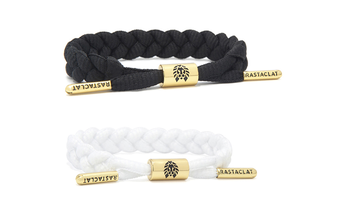 Rastaclat Lion Couples Series Black and White Bracelet Gift Set - Unisex Matching Pair RCDW316