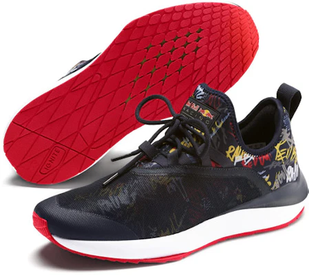 彪馬RBR紅牛車隊Evo Cat 2塗鴉減震耐磨防滑低幫跑步鞋黑 Lookbook 彪馬RBR紅牛車隊Evo Cat 2塗鴉減震耐磨防滑低幫跑步鞋黑