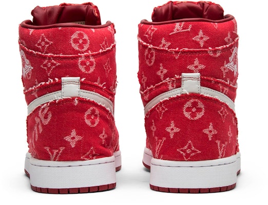 Red Ribbon Recon x Air Jordan 1 Retro High 'Supreme & Louis Vuitton' Custom 555088-103-SLV Details for Red Ribbon Recon x Air Jordan 1 Retro High 'Supreme & Louis Vuitton' Custom 555088-103-SLV
