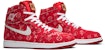 Red Ribbon Recon x Air Jordan 1 Retro High 'Supreme & Louis Vuitton' Custom 555088-103-SLV
