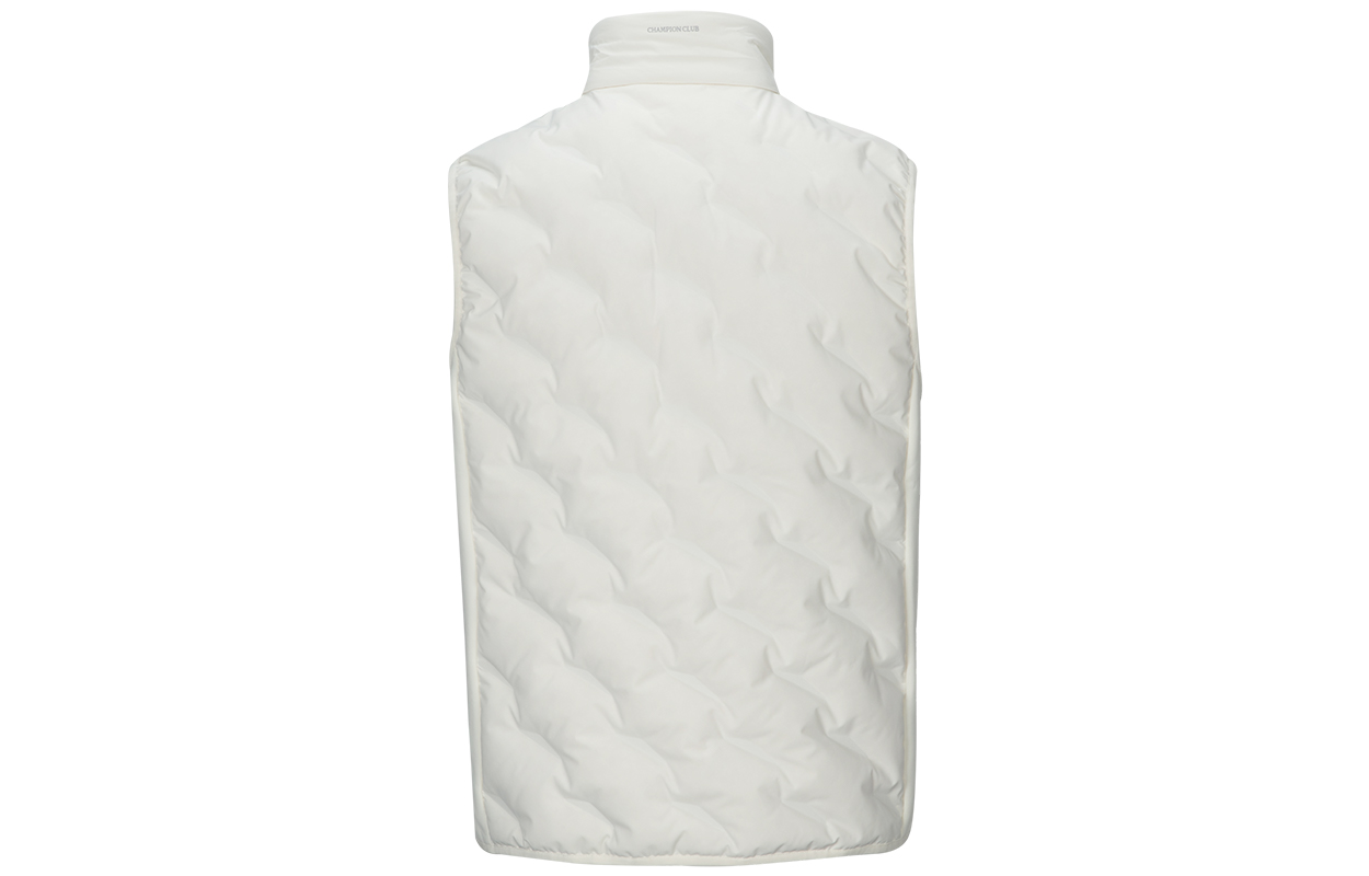 Lookbook 리복 솔리드 컬러 푸퍼 베스트 웜 다운 - 오프 화이트. 24FRC233MGW2