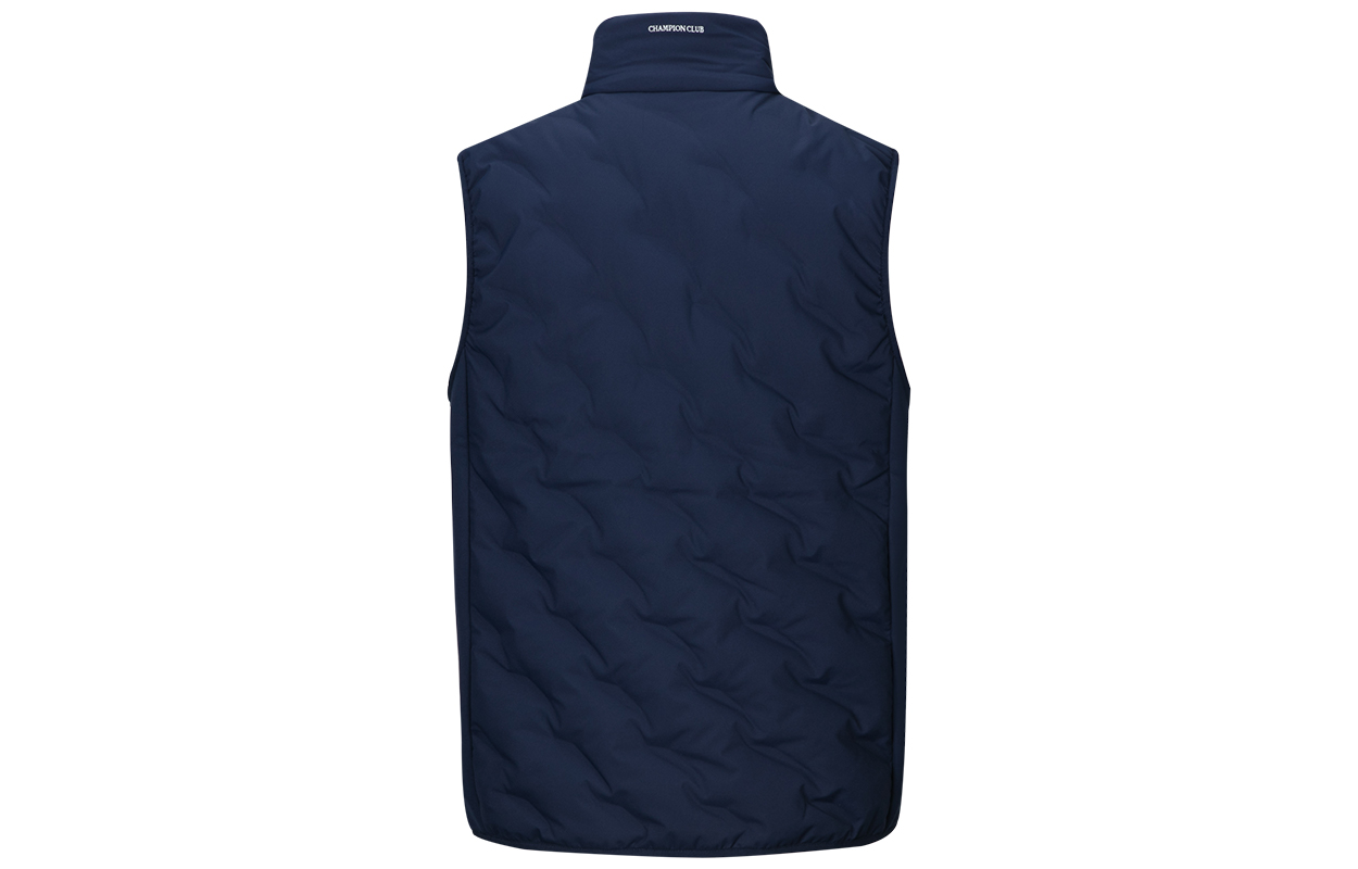 Lookbook 리복 솔리드 컬러 다운 베스트 다크 네이비 블루 24FRC233MGN2