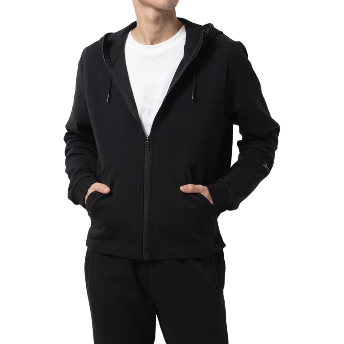 Reebok ACTIV COLL DREAMBLEND Hoodie Jacket Black Casual Comfort 100203519