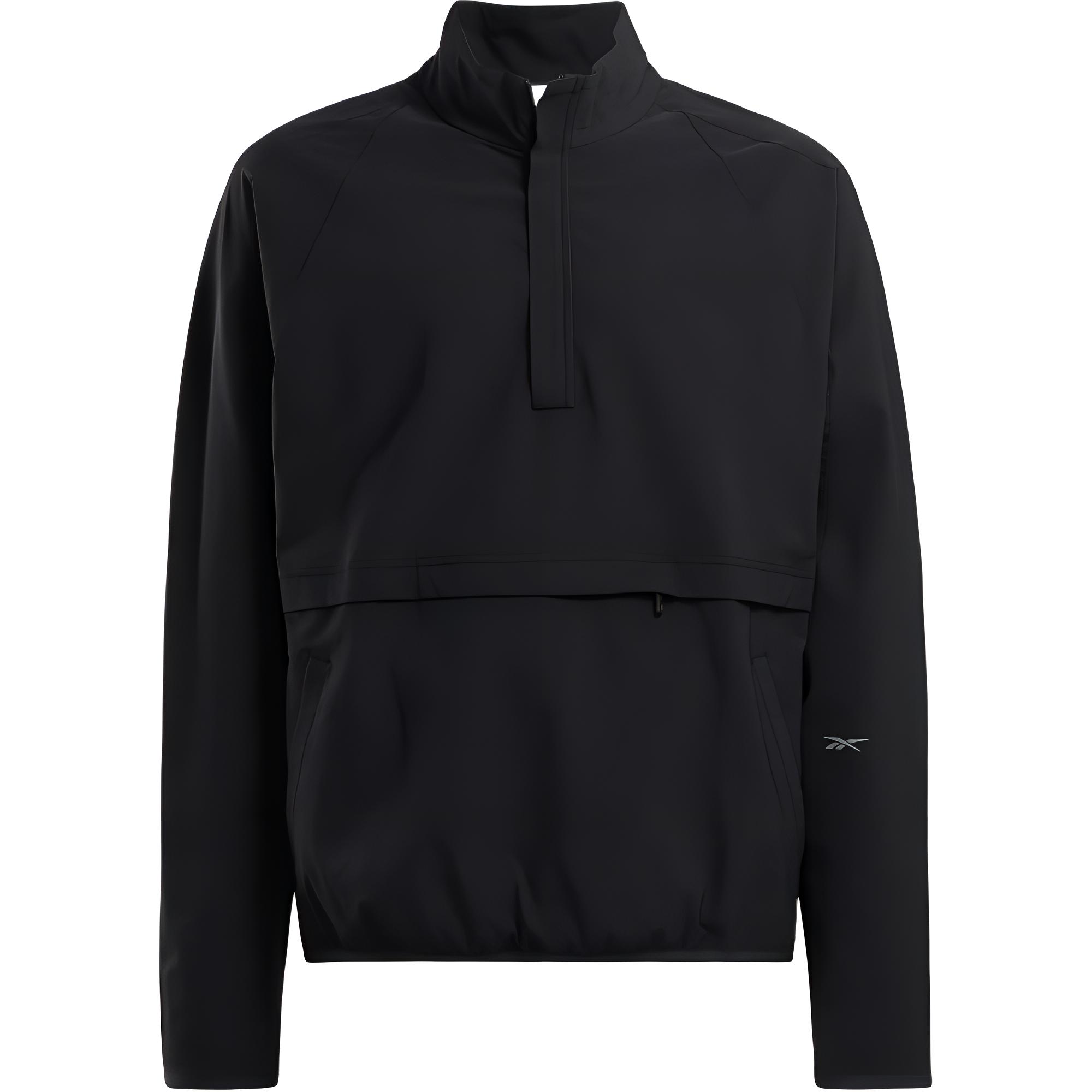 Reebok Active Collective Skystretch Black Logo Mock-neck Pullover Men 100075694