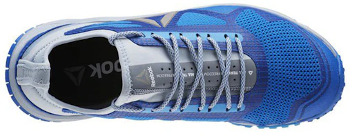 Shop Reebok 全地形自由運動防滑減震低筒跑步鞋 男款 藍灰