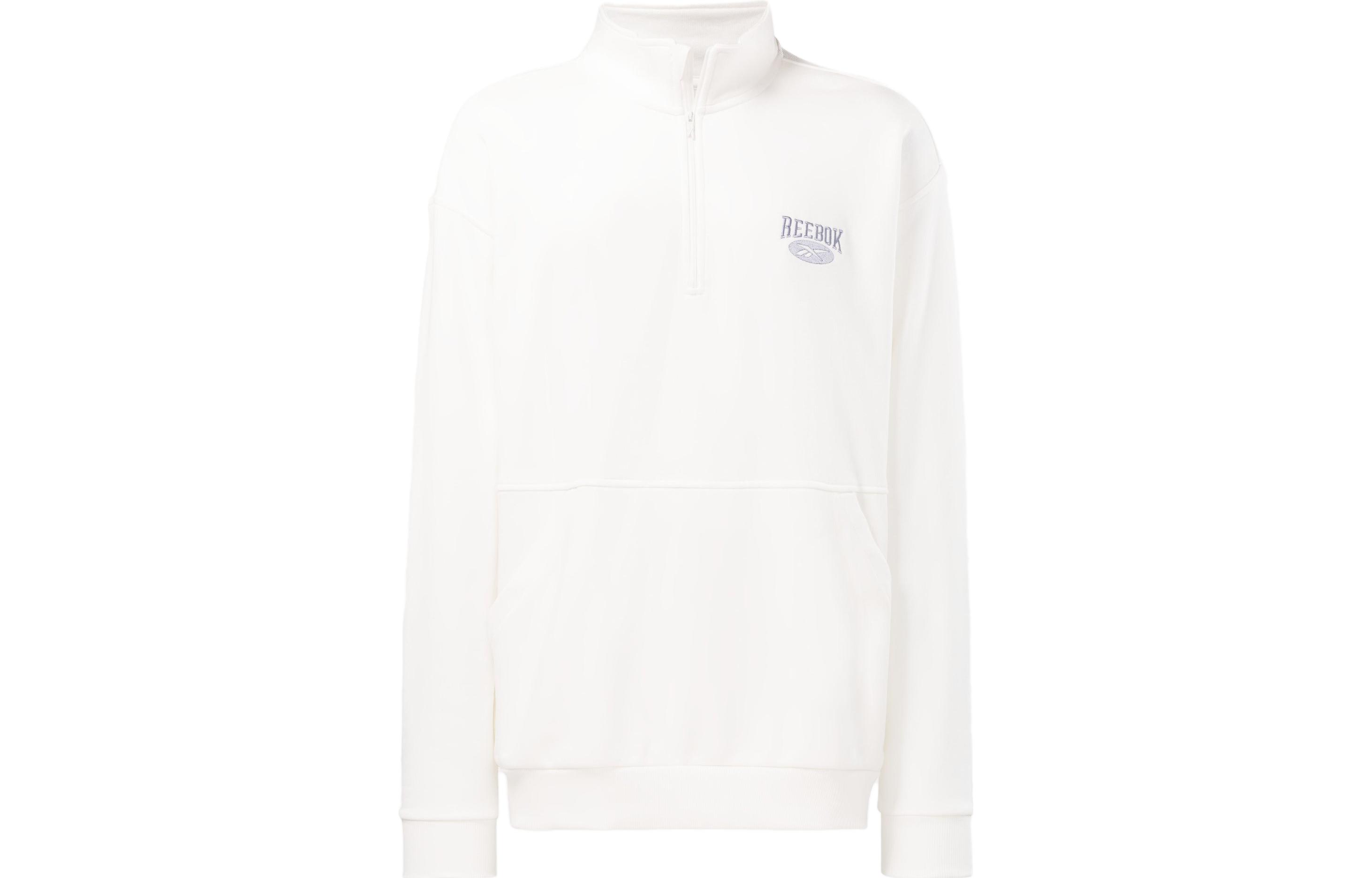 Reebok Archive Essentials Quarter-Zip Pullover Sweatshirt Unisex White 100035524