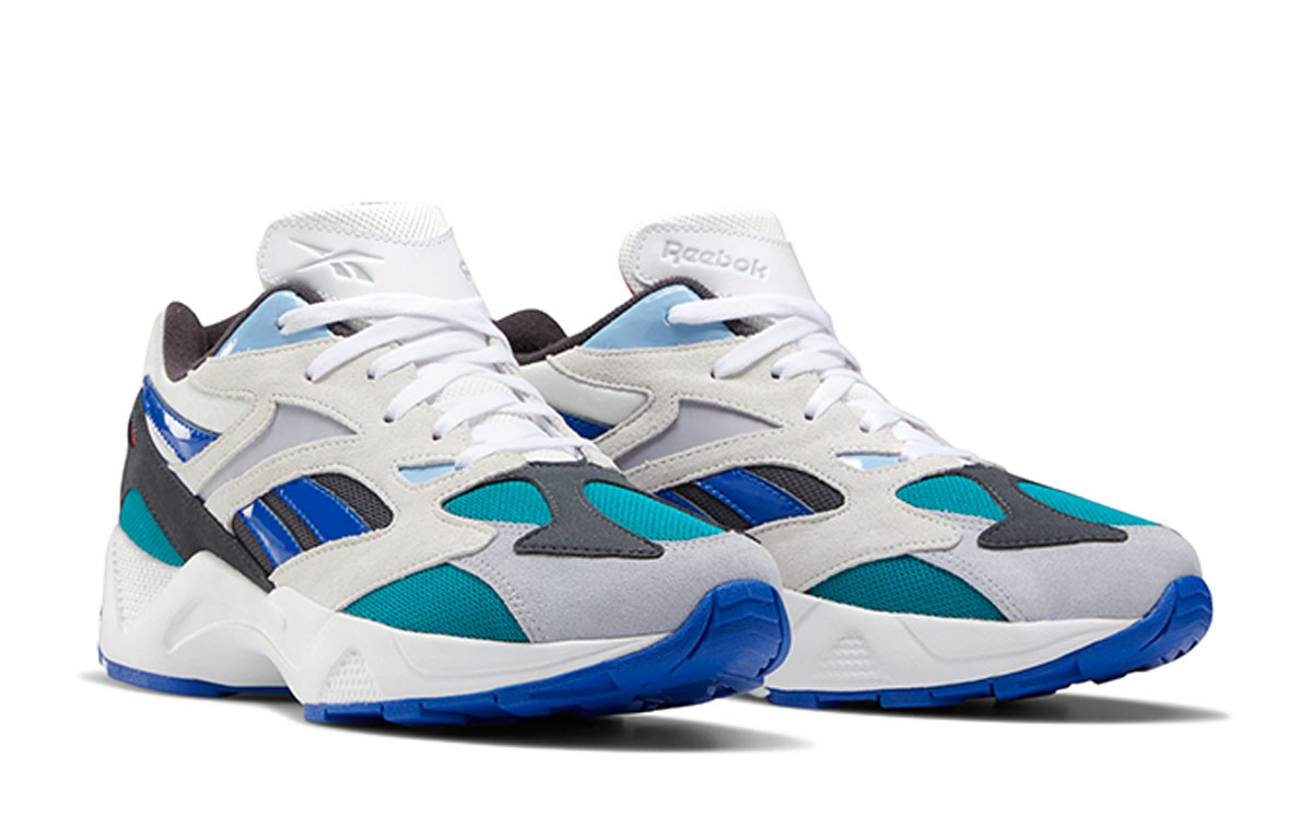 Lookbook Reebok Aztrek 96 'Blue White' EF3568