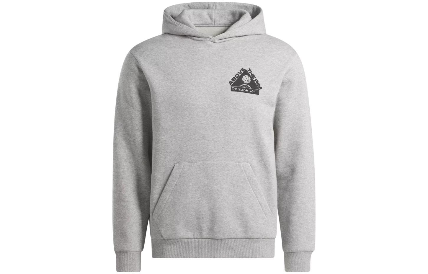 Reebok Basketball Above The Rim Logo Print Hoodie Gray 100070447