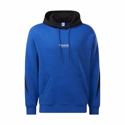 Reebok BB Basketball Fleece Colorblock Pullover Hoodie Blue Mens HG2578