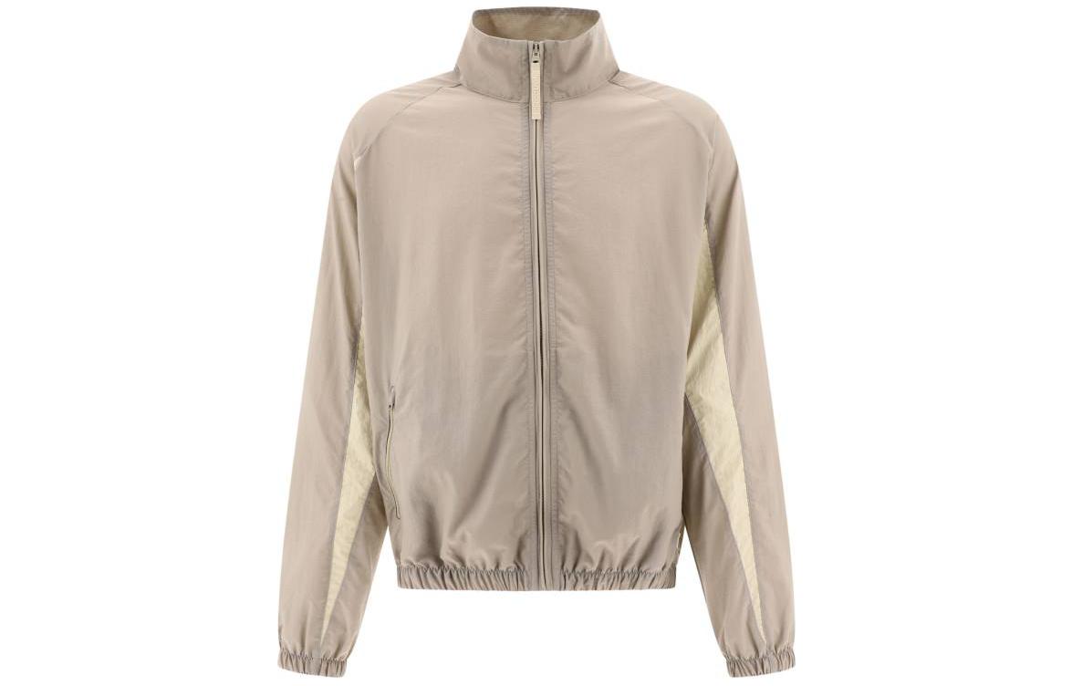 Reebok Beige Retro Colorblock Zip-Up Long-Sleeve Jacket RMBD003C99FABV0016101