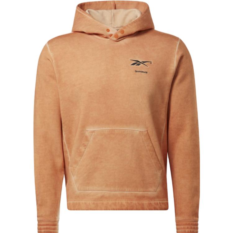 Reebok BI-DYE Hoodie Solid Color Sports Basketball Hoodie - Dark Orange HM4092