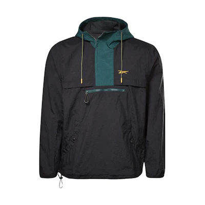 Reebok Black Colorblock Pullover Hoodie Jacket HI4503