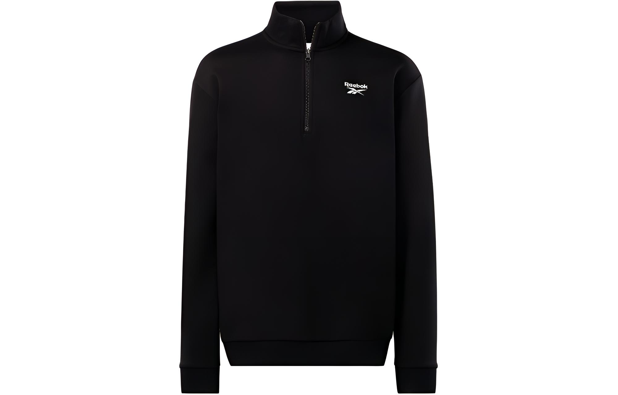 Reebok Black High-Collar Oversized Sweatshirt with Minimal Logo 100070404