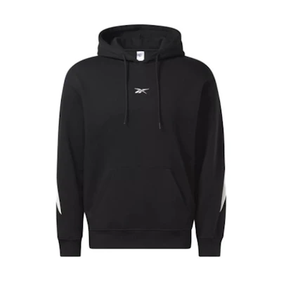 Reebok Black Hoodie with Letter Print Long Sleeve Sweatshirt 100030560