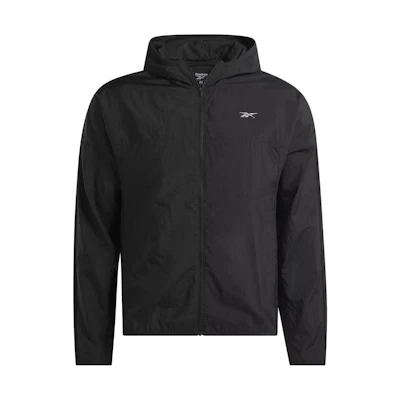 Reebok Black Logo Printed Zip-Up Hoodie Jacket 100070380