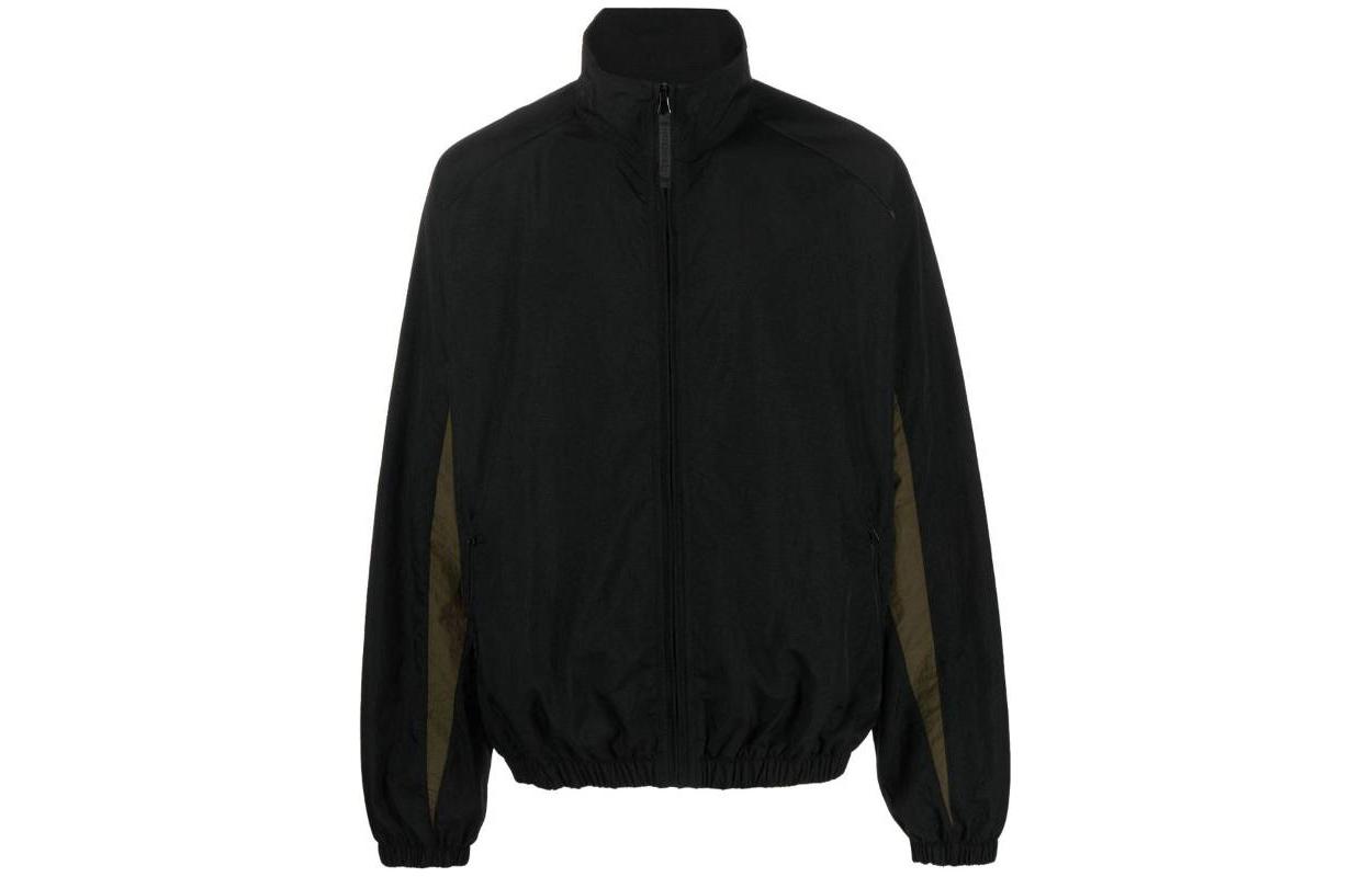 Reebok Black Loose Fit Stand Collar Zip-Up Jacket RMBD003C99FAB001