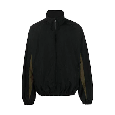 Reebok Black Loose Fit Stand Collar Zip-Up Jacket RMBD003C99FAB001