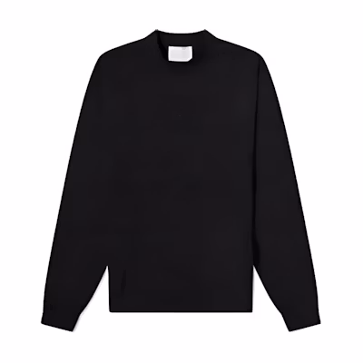 Reebok Black Slim-Fit Crewneck Sweatshirt Long-Sleeve Pullover RMAB001C99JER0011000