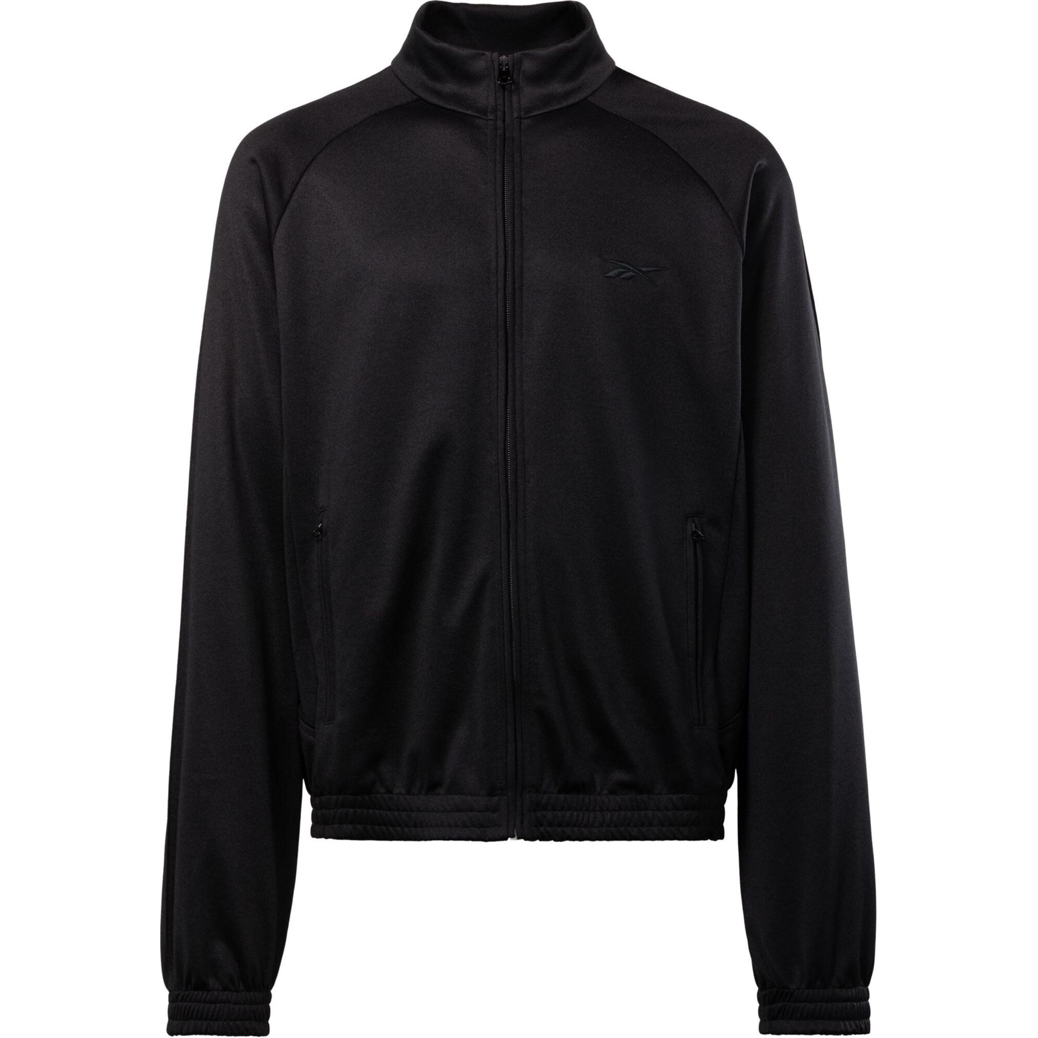Reebok Black Solid Zip-Up Track Jacket RMBD001C99FAB0011000