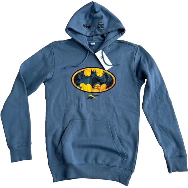Reebok Blue Graphic Print Slim-Fit Hoodie Long Sleeve Pullover IB5817