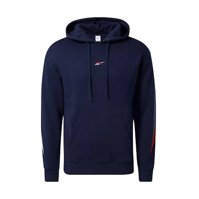 Reebok Blue Hoodie with Logo Print Pullover Design 100027979